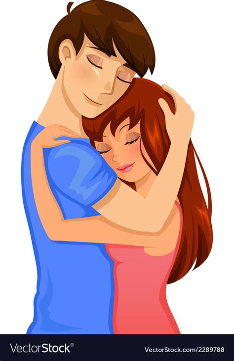 animated couple hugging